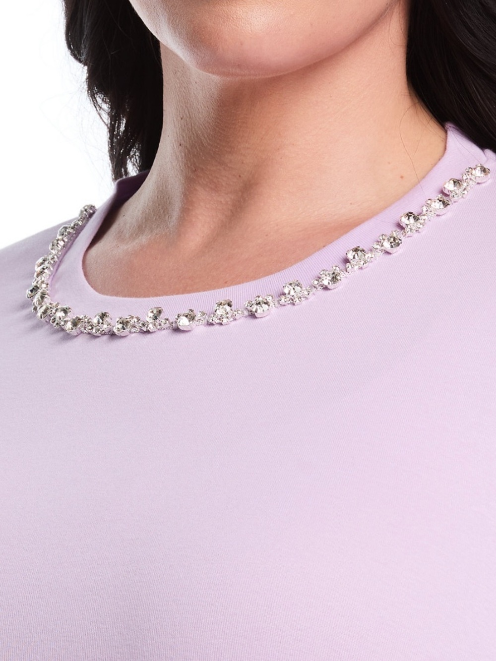 Rafaella Plus Size Embellished Crewneck Long-Sleeve Top - Lilac (Size 3X) - Picture 2 of 11